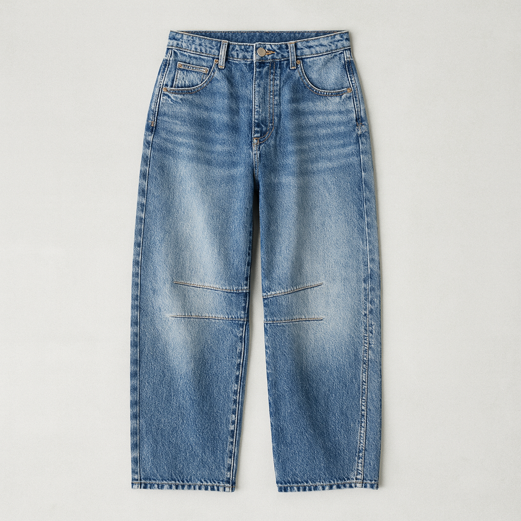 Lærke Jeans med leopardmønster