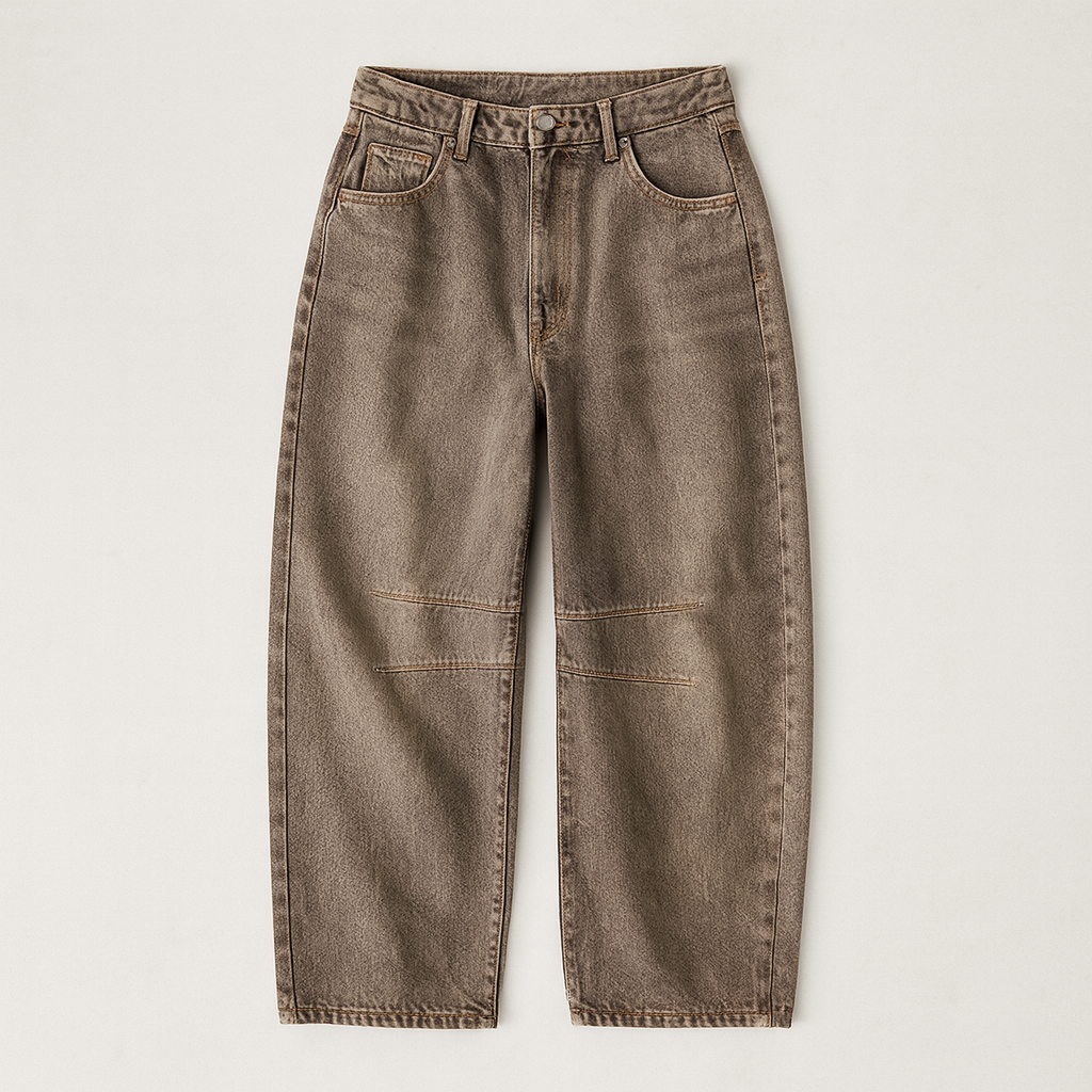 Lærke Jeans med leopardmønster