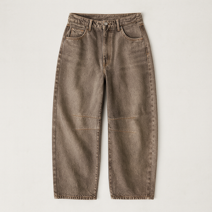 Lærke Jeans med leopardmønster