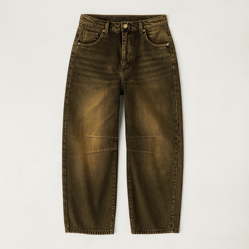 Lærke Jeans med leopardmønster