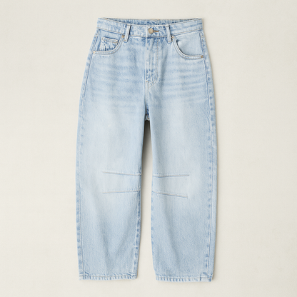 Lærke Jeans med leopardmønster