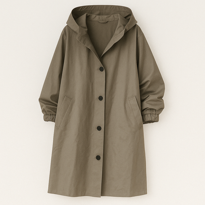 Larissa Klassisk frakke med hætte