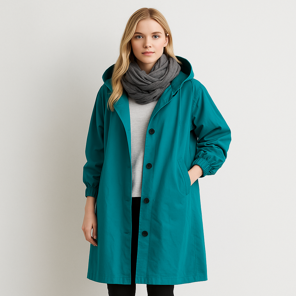 Larissa Klassisk frakke med hætte