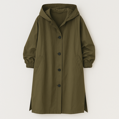 Larissa Klassisk frakke med hætte