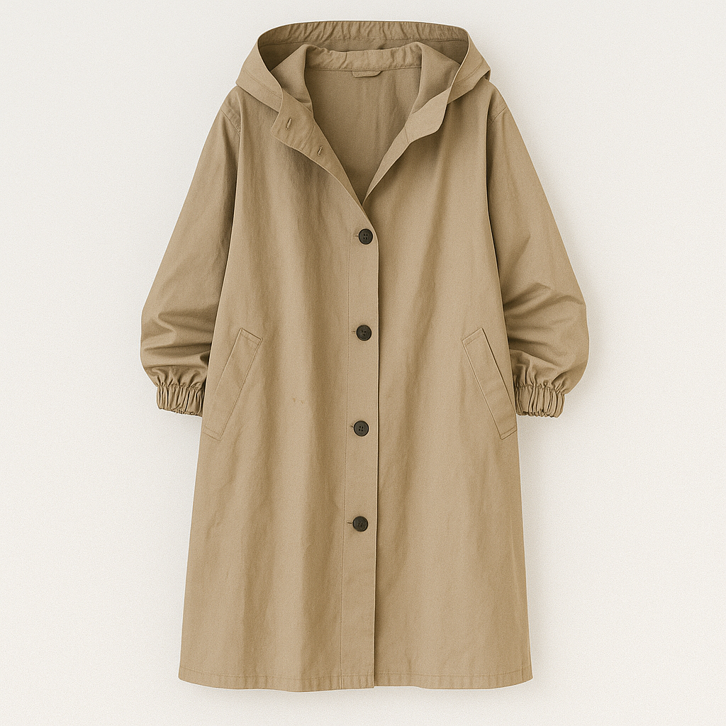 Larissa Klassisk frakke med hætte