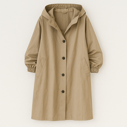 Larissa Klassisk frakke med hætte