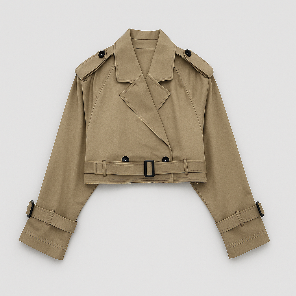 Lyza Trendy kort trenchcoat