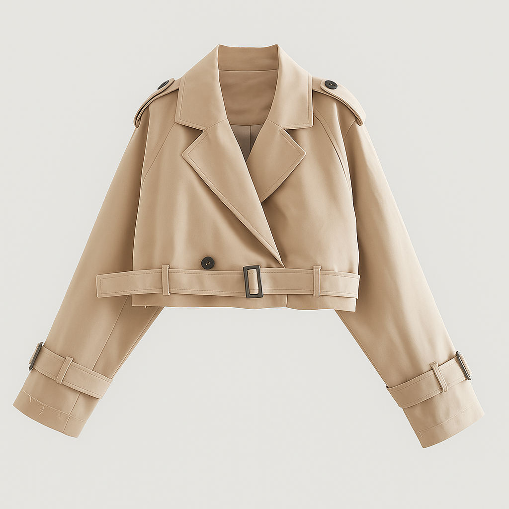 Lyza Trendy kort trenchcoat