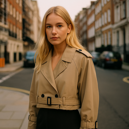 Lyza Trendy kort trenchcoat