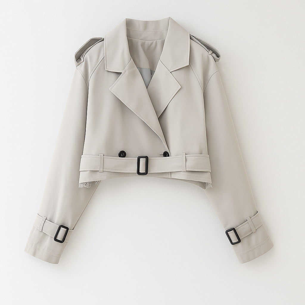 Lyza Trendy kort trenchcoat