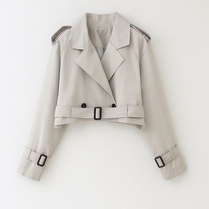 Lyza Trendy kort trenchcoat