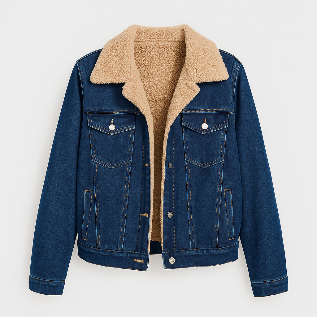 Maren Denim Sherpa-jakke