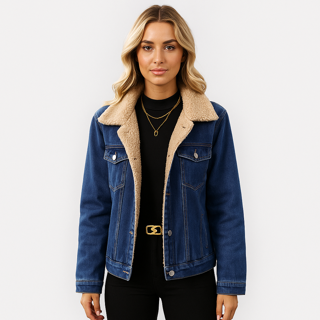 Maren Denim Sherpa-jakke