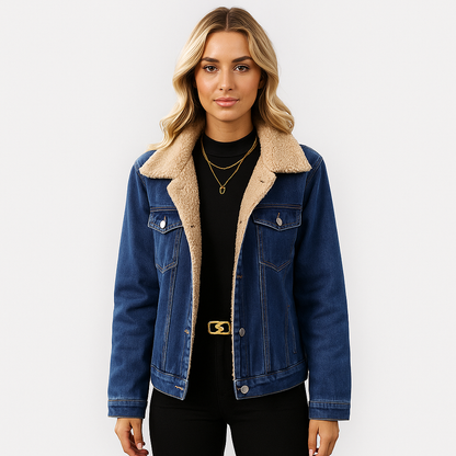 Maren Denim Sherpa-jakke