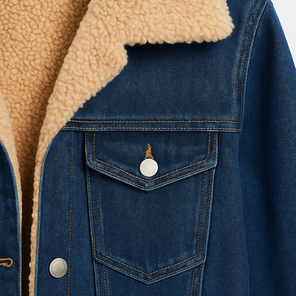 Maren Denim Sherpa-jakke