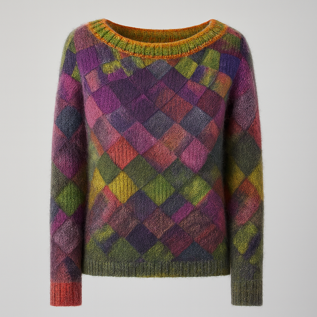 Maria Farverig Vintertrøje