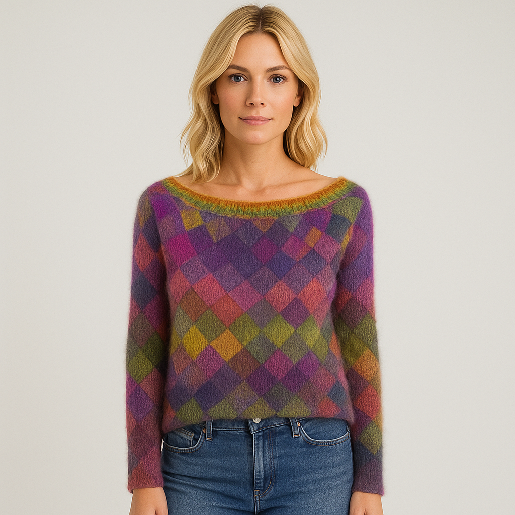 Maria Farverig Vintertrøje