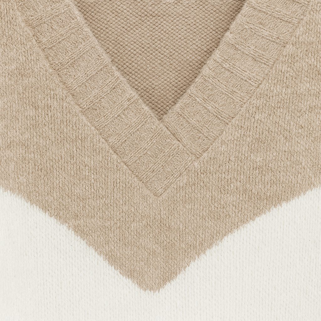 Mette V-hals Striktrøje