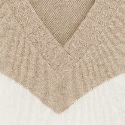 Mette V-hals Striktrøje