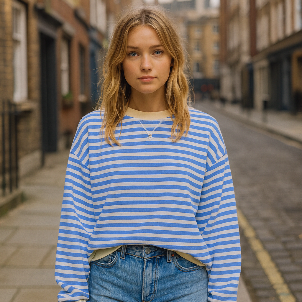 Nadia Overdimensioneret Stribet Sweater