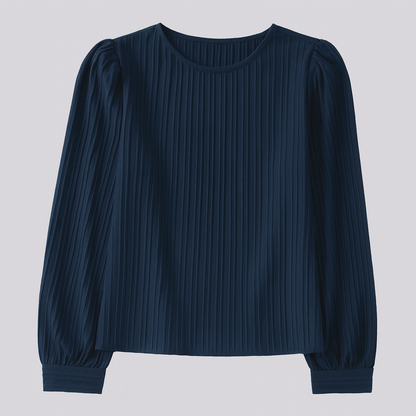 Sofie Plisseret Satinbluse