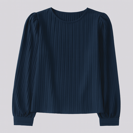 Sofie Plisseret Satinbluse