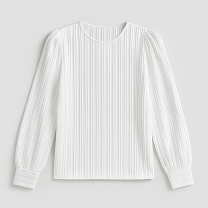 Sofie Plisseret Satinbluse