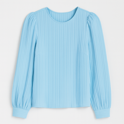 Sofie Plisseret Satinbluse