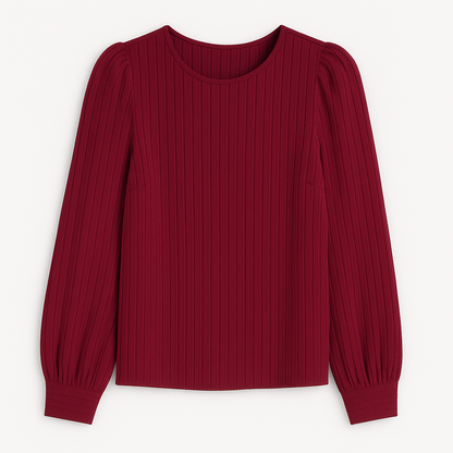 Sofie Plisseret Satinbluse