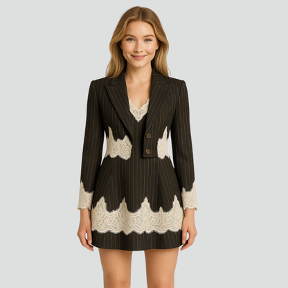 Maribel blazer-kjolen i blonder